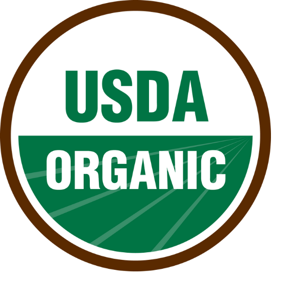 USDA Organic logo with green and brown colors on a white background